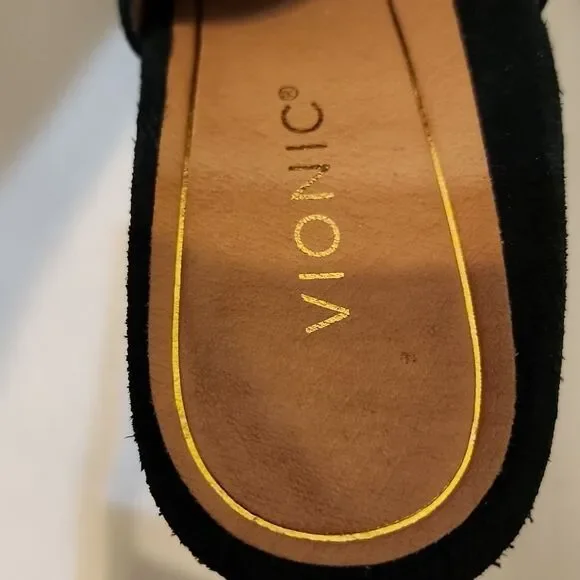 Vionic Lacey Tortoise Black Suede Slingback Heels 8.5 - Picture 8 of 9